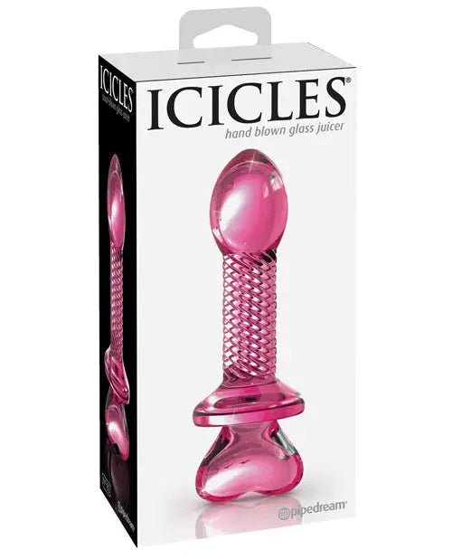 Hand Blown Premium Pink Glass Butt Plug Icicle