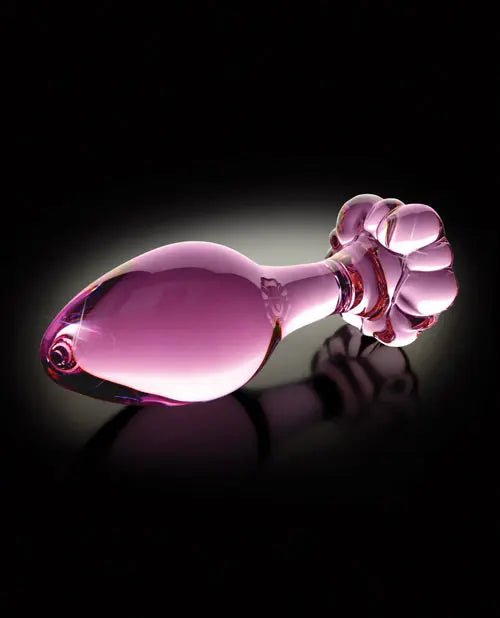 Hand Blown Rose Colored Glass Butt Plug Icicle