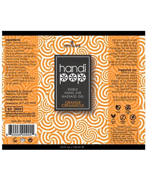 Handipop Hand Job Massage Gel - 4.2 oz Flavoured Lube Handipop