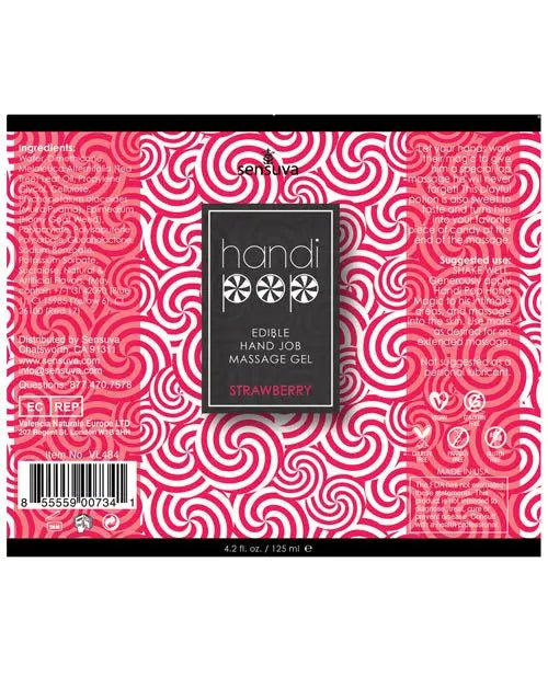 Handipop Hand Job Massage Gel - 4.2 oz Flavoured Lube Handipop