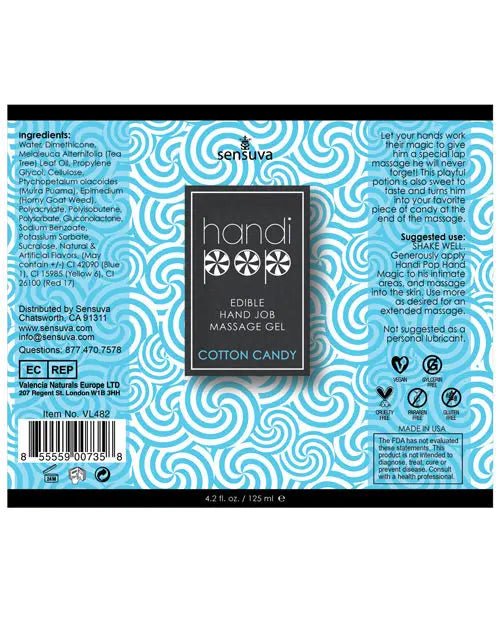 Handipop Hand Job Massage Gel - 4.2 oz Flavoured Lube Handipop
