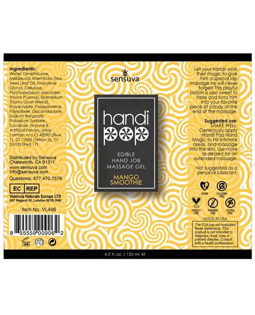 Handipop Hand Job Massage Gel - 4.2 oz Flavoured Lube Handipop