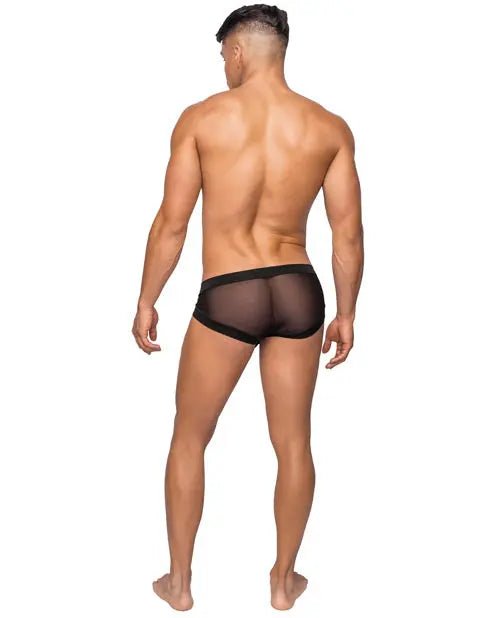 Hoser Stretch Mesh Micro Mini Short Black Male Power