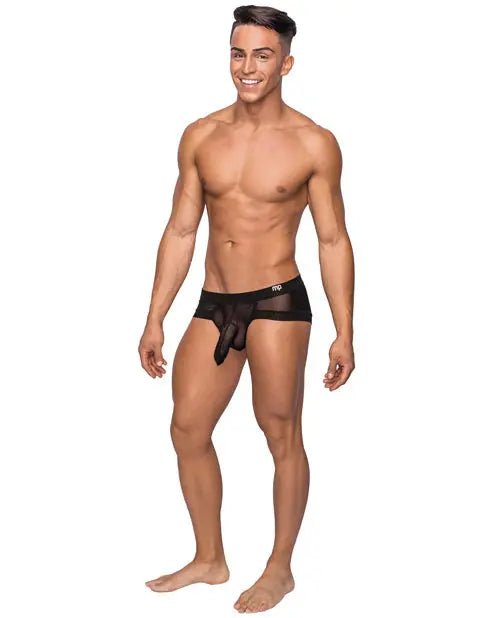 Hoser Stretch Mesh Micro Mini Short Black Male Power