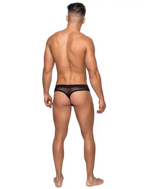 Hoser Stretch Mesh Thong Black Male Power