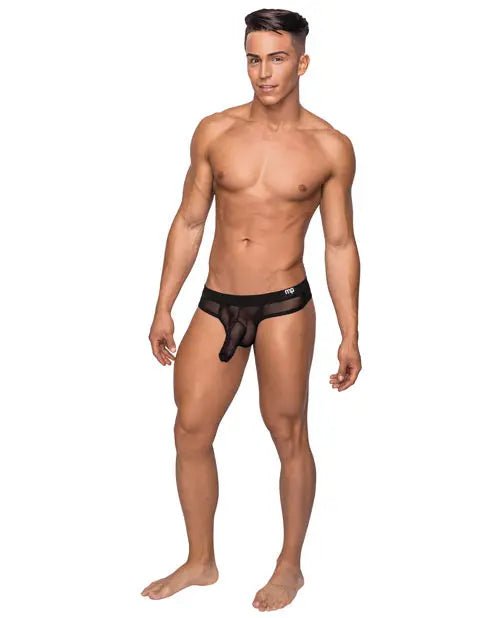 Hoser Stretch Mesh Thong Black Male Power