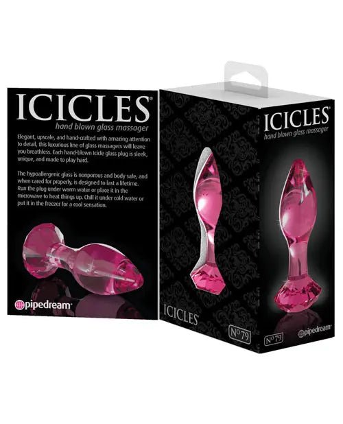 Icicles No. 79 Hand Blown Glass Diamond Butt Plug Icicle
