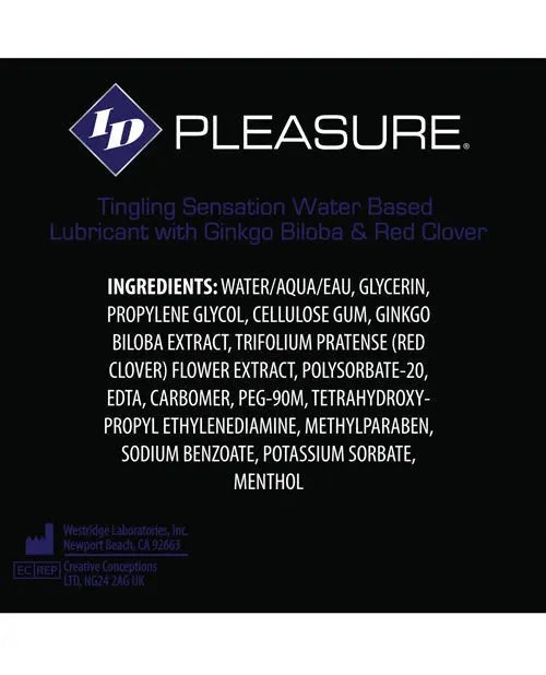 ID Pleasure Waterbased Tingling Lubricant ID