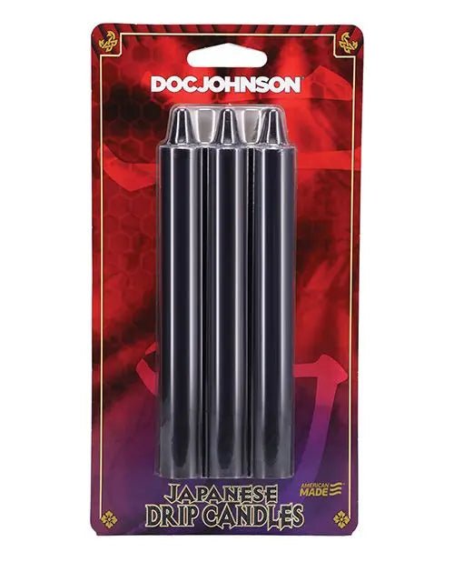 Japanese Drip Candles - Pack of 3 Black Doc Johnson's