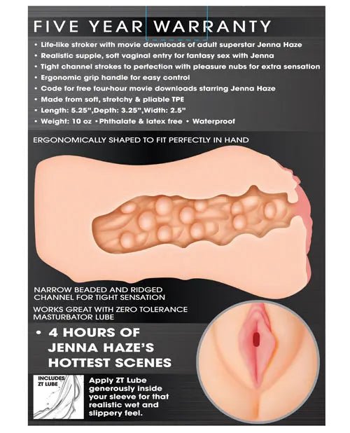 Jenna Haze Movie Download w/Realistic Vagina Stroker Zero Tolerance