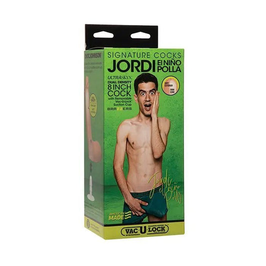 Jordi El Nino Polla Dildo with  Vac-U-Lock Suction Cup - 8" Realistic Dildo Doc Johnson's
