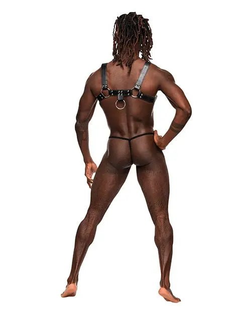 Libra PU Leather Chest Harness Male Power