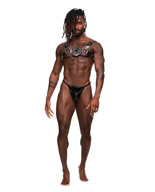 Libra PU Leather Chest Harness Male Power
