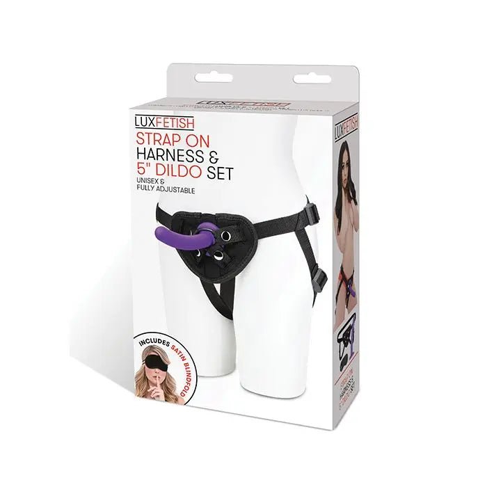 Lux Fetish Strap On Harness Set & 5" Dildo LUX Fetish