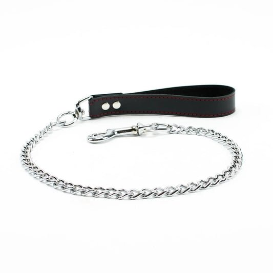 Mandrake Bondage Leather Leash 30'' Chain Lead Oddo Leather