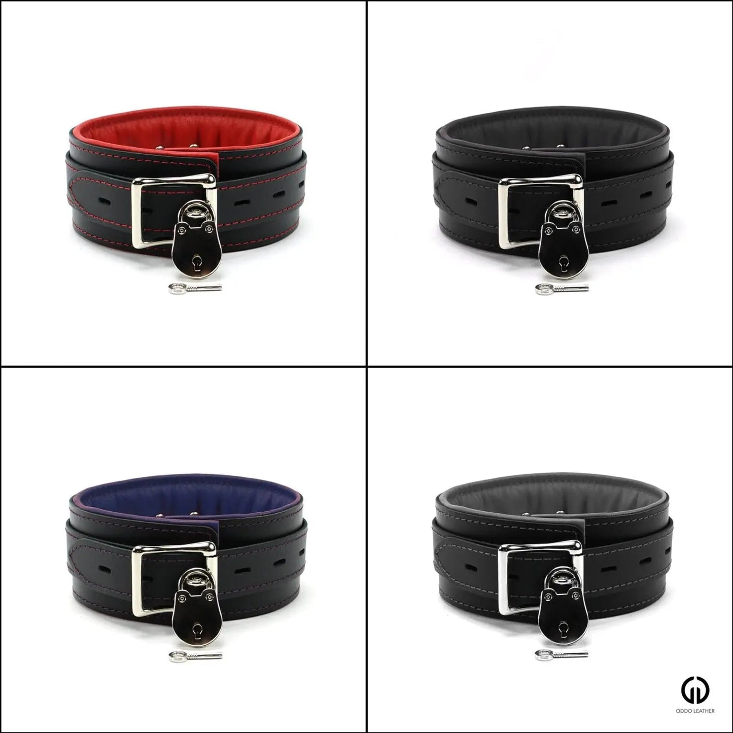 Mandrake Padded Bondage 2" Collar & Lockable Collar Oddo Leather