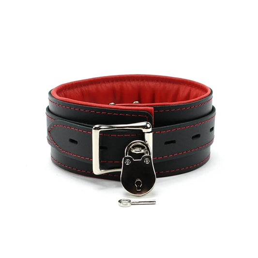Mandrake Padded Bondage 2" Collar & Lockable Collar Oddo Leather