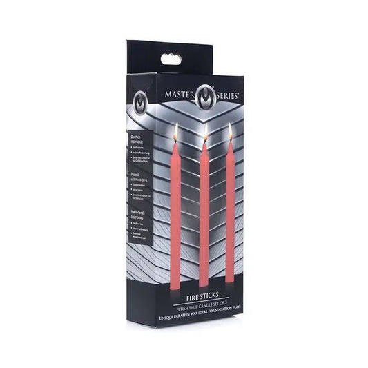 Master Series Fetish Drip Candles - Fire Sticks Set of 3 Master Series