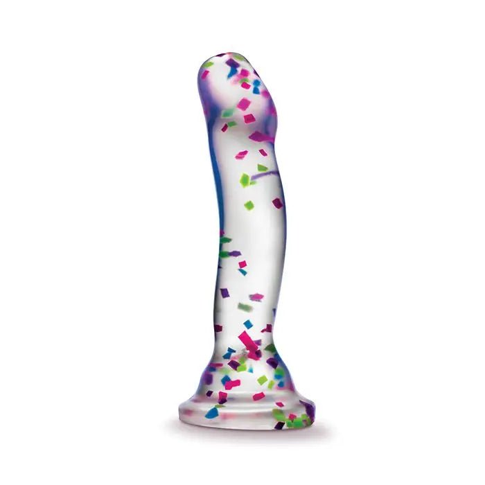 Neo Elite Hanky Panky 7" Confetti Dildo - Glow in the Dark Blush