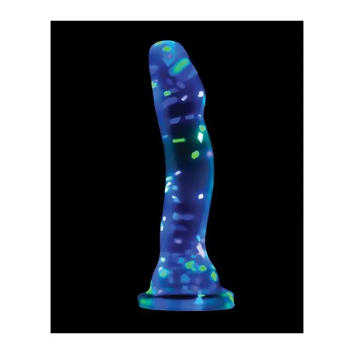 Neo Elite Hanky Panky 7" Confetti Dildo - Glow in the Dark Blush