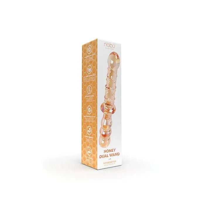 Nobu Honey Dual Wand - Beaded Glass Dildo Nobu