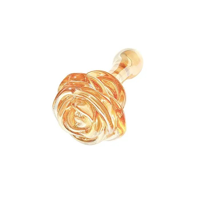 Nobu Honey Rosebud Glass Butt Plug - Passion Plug Nobu Honey Rosebud Glass Butt Plug - Passion Plug