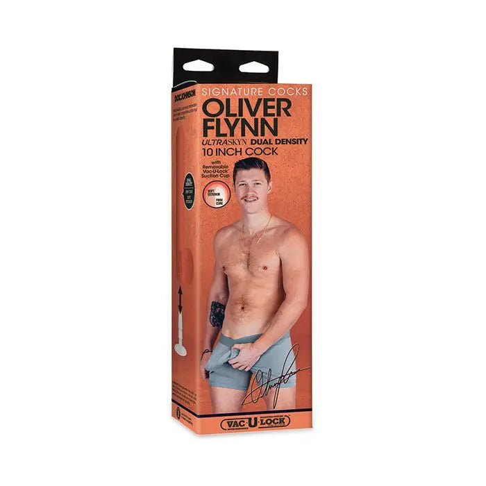 Oliver Flynn Dildo with Vac-U-Lock Suction Cup - 10" Realistic Dildo Doc Johnson's