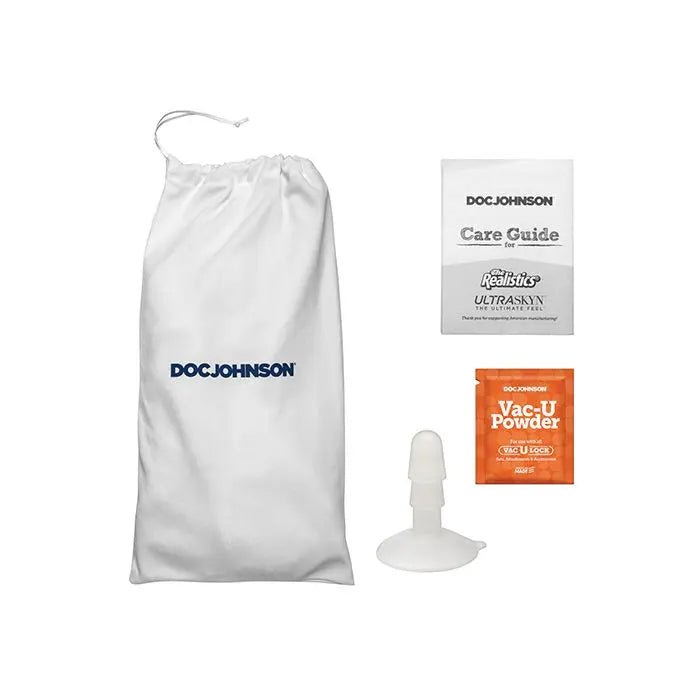 Owen Grey Dildo with Vac-U-Lock Suction Cup - 8" Realistic Dildo Doc Johnson's