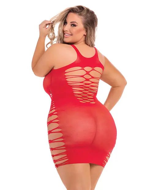 Pink Lipstick Back 2 Basixxx Hi Neck Dress Pink Lipstick