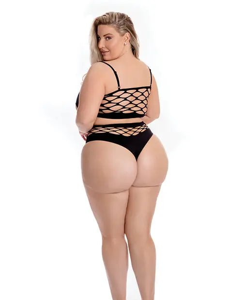 Pink Lipstick Neon Dreams Bra & High Waist Thong Pink Lipstick