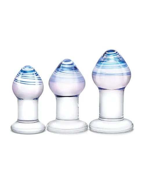 Pleasure Droplets Anal Training Kit - Glass Butt Plugs Glas