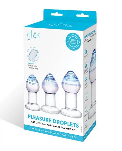 Pleasure Droplets Anal Training Kit - Glass Butt Plugs Glas