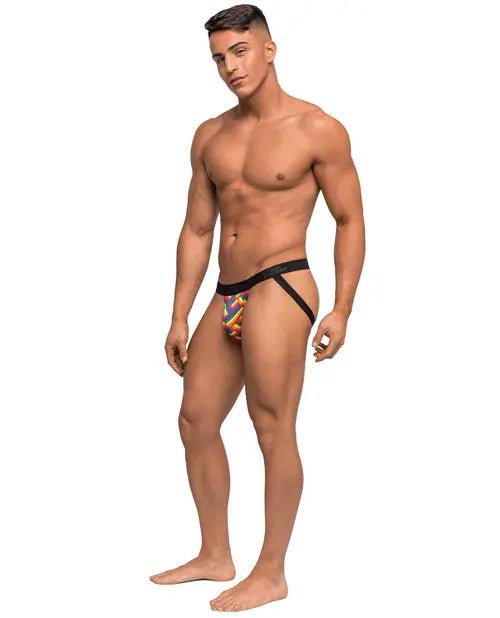 Pride Fest Contoured Pouch Jock Rainbow Male Power