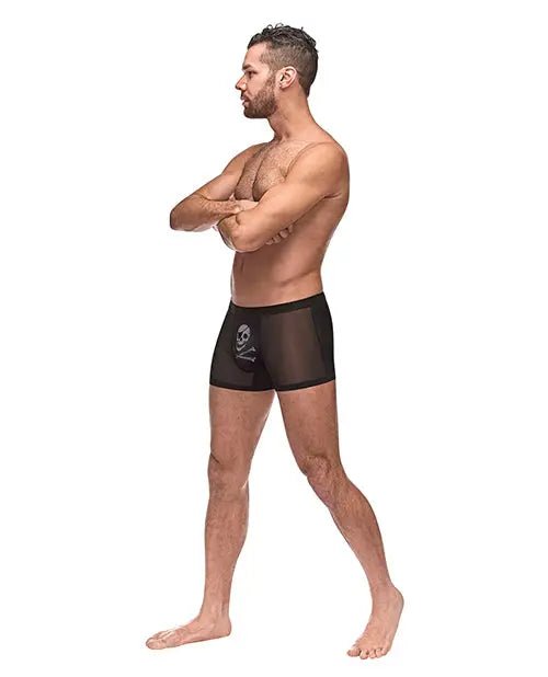 Private Screening Micro Mesh & Modal Skull Pouch Male Power