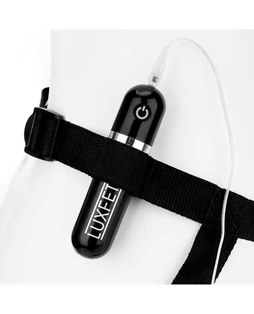 Realistic 8.5" Vibrating Dildo with Strap On Harness Set LUX Fetish