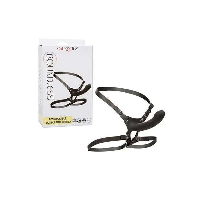 Rechargeable Multi-Purpose Vibrating Strap On Harness Set Boundless