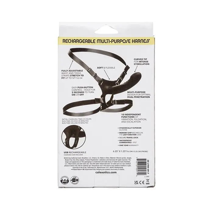 Rechargeable Multi-Purpose Vibrating Strap On Harness Set Boundless