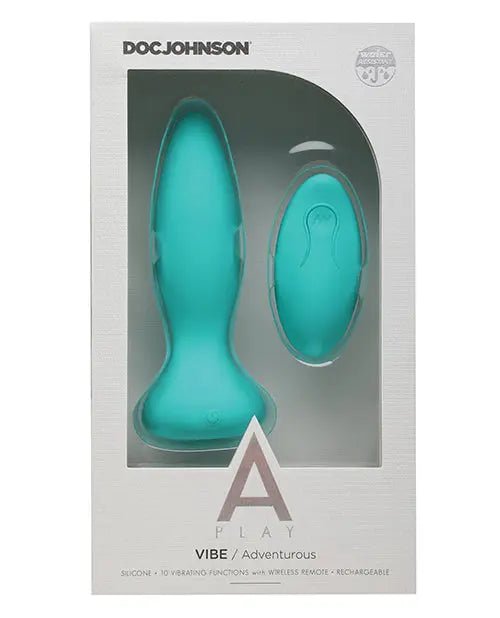 Rechargeable Silicone Adventurous Vibrating Anal Plug with Remote Doc Johnson's