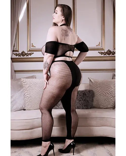 Sheer Fantasy Missing You Opaque & Net Off Should Top with Leggings Sheer