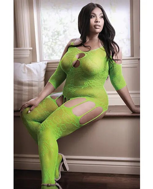 Sheer Fantasy Stargazing Cold Shoulder Bodystocking Sheer