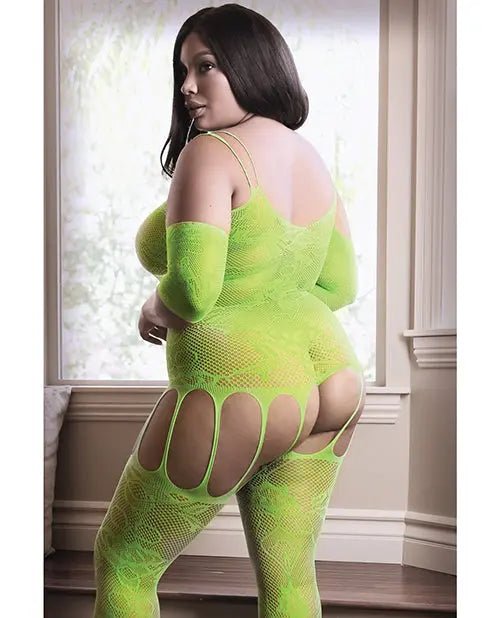 Sheer Fantasy Stargazing Cold Shoulder Bodystocking Sheer