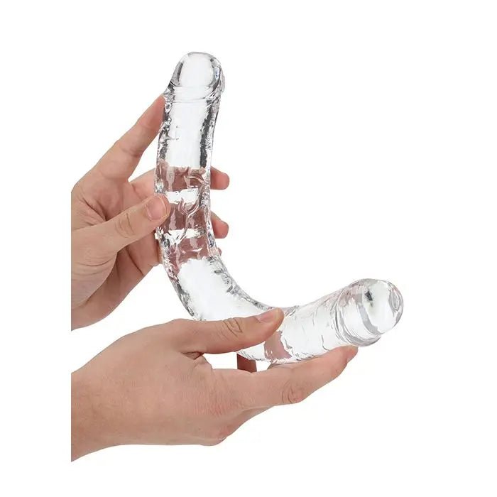 Shots RealRock Crystal Clear 13" Double Headed Dildo RealRock