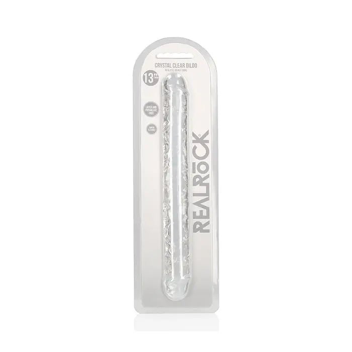 Shots RealRock Crystal Clear 13" Double Headed Dildo RealRock