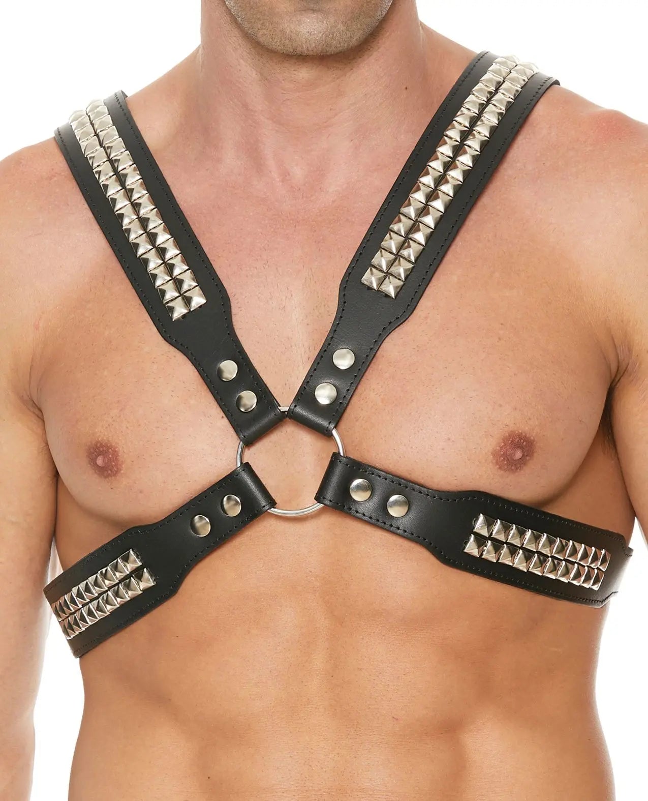 Shots Uomo Men's Pyramid Stud Body Harness Shots