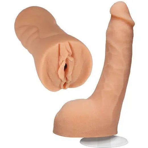 Signature Strokers Set ULTRASKYN Stroker & 8" Cock with Removable Vac-U-Lock Suction Cup Doc Johnson's