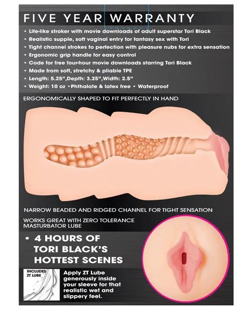 Tori Black Movie Download with Realistic Vagina Stroker Zero Tolerance