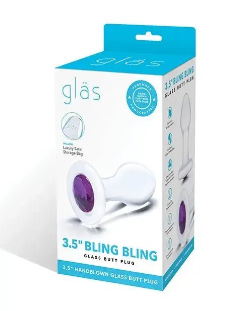 3.5" Bling Bling Glass Butt Plug Glas