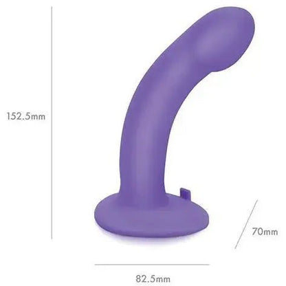6" Rechargeable Curved Dildo With Adjustable Strapon & Remote Infantar