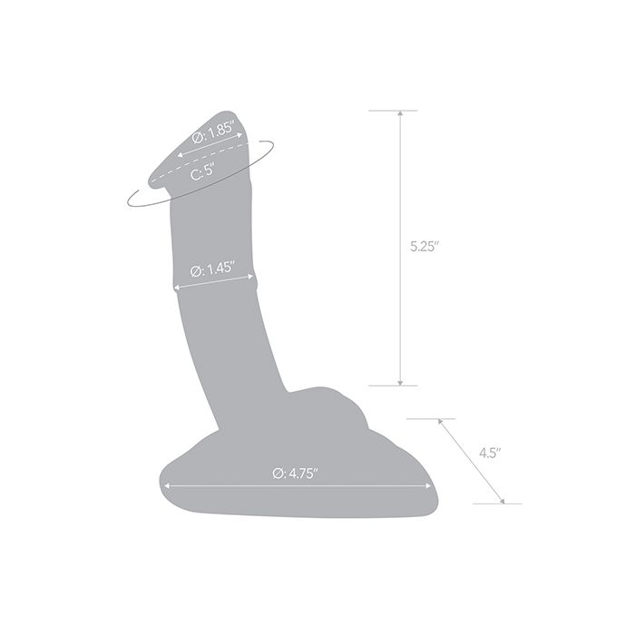7.5" Rideable Standing Glass Dildo with Stability Base Glas