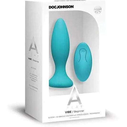 A Play Rechargeable Silicone Beginner Anal Plug w/Remote Doc Johnson's